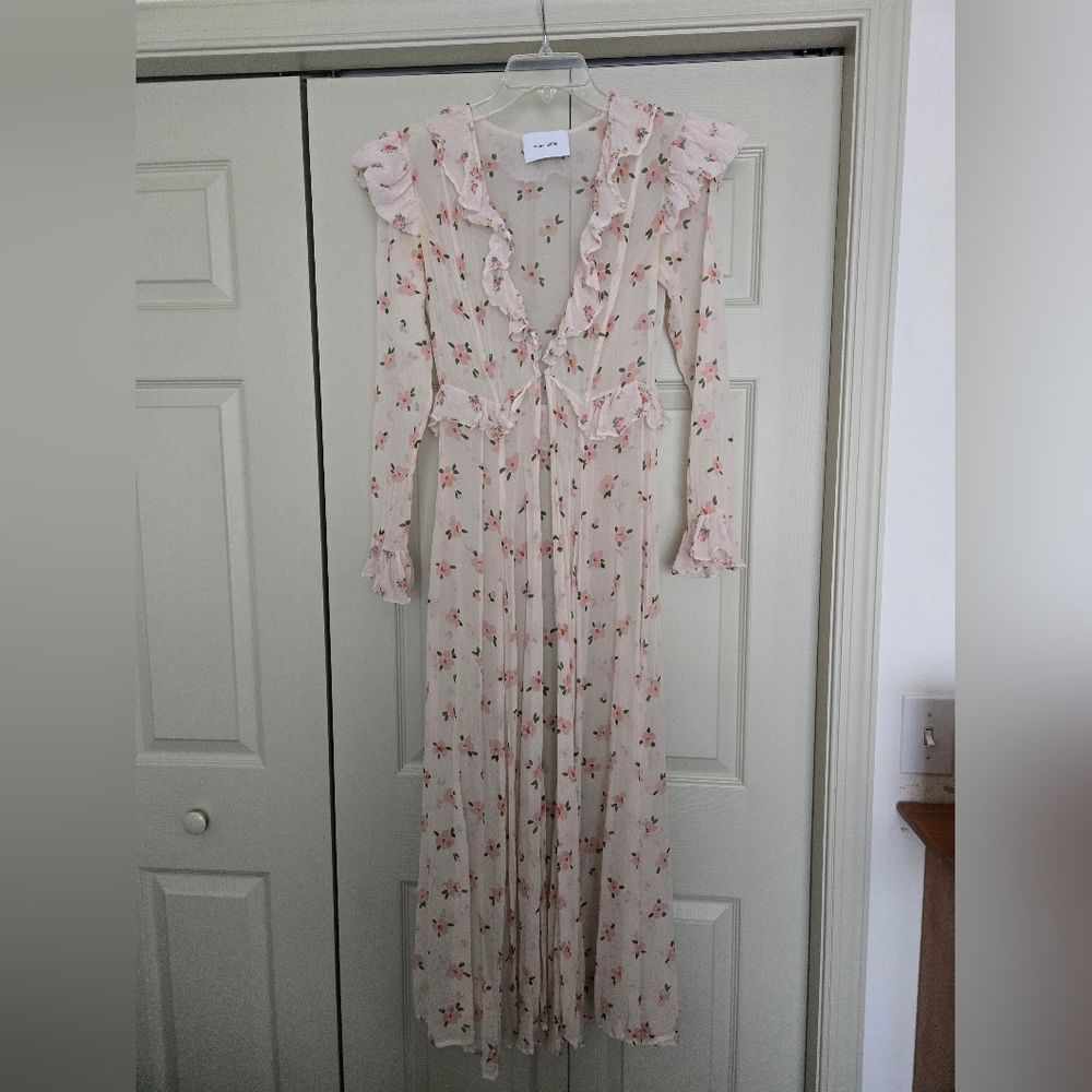 We Are Leone Sheer Pink Floral Maxi Over Dress